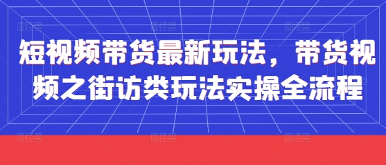 短视频带货最新玩法，带货视频之街访类玩法实操全流程宝哥轻创业_网络项目库_分享创业资讯_最新网创免费网络项目资源宝哥网创资源项目库