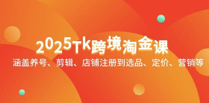 2025Tk跨境淘金课：涵盖养号、剪辑、店铺注册到选品、定价、营销等宝哥轻创业_网络项目库_分享创业资讯_最新网创免费网络项目资源宝哥网创资源项目库