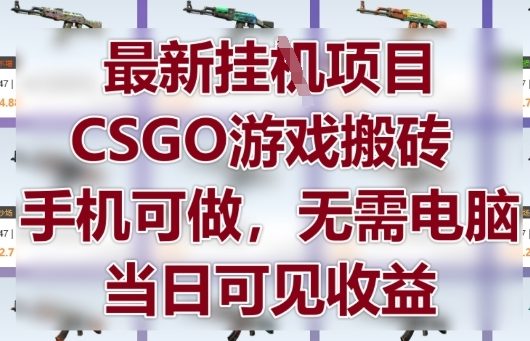 最新挂G项目，CSGO游戏搬砖，手机可做，无需电脑，当日见收益【揭秘】宝哥轻创业_网络项目库_分享创业资讯_最新网创免费网络项目资源宝哥网创资源项目库