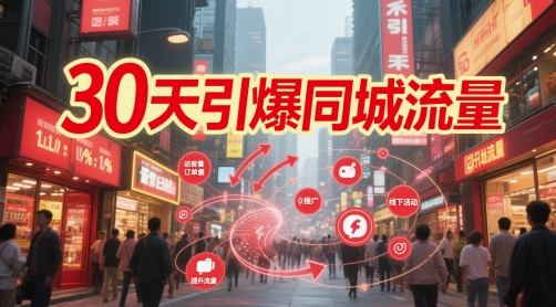 30天引爆同城流量：团购篇 认知篇 流量篇 来客篇 达人篇 老板人设IP篇 投流篇宝哥轻创业_网络项目库_分享创业资讯_最新网创免费网络项目资源宝哥网创资源项目库