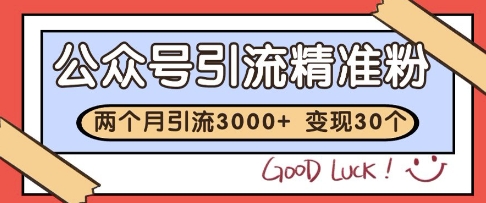公众号精准粉引流玩法，2个月3000+精准粉，变现30个W【揭秘】宝哥轻创业_网络项目库_分享创业资讯_最新网创免费网络项目资源宝哥网创资源项目库