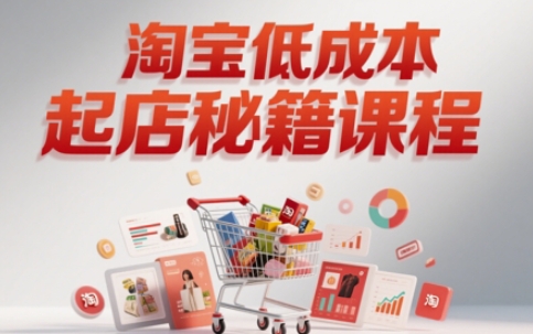 淘宝低成本起店系统课，助你快速起店，实现弯道超车宝哥轻创业_网络项目库_分享创业资讯_最新网创免费网络项目资源宝哥网创资源项目库