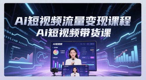 Ai短视频流量变现课程，Ai短视频带货课宝哥轻创业_网络项目库_分享创业资讯_最新网创免费网络项目资源宝哥网创资源项目库