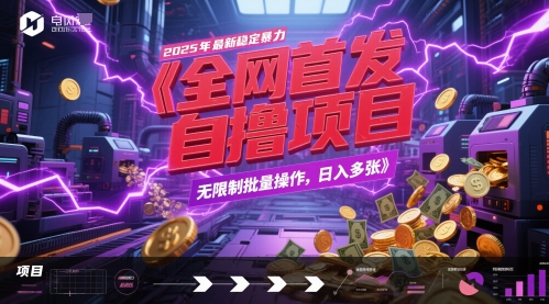 全网首发，2025年最新稳定暴力全自动自撸项目，无限制批量操作，日入多张【揭秘】宝哥轻创业_网络项目库_分享创业资讯_最新网创免费网络项目资源宝哥网创资源项目库