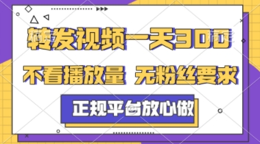 转发视频一天3张+，正规平台放心做，不看播放量，不看粉丝量，一个任务几分钟完成【揭秘】宝哥轻创业_网络项目库_分享创业资讯_最新免费网络项目资源宝哥网创资源项目库