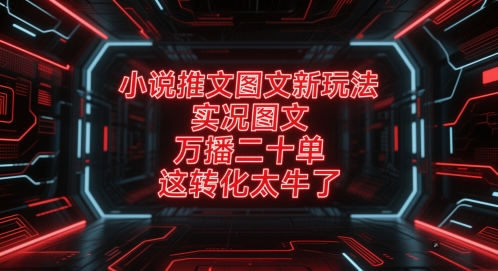 小说推文图文新玩法，实况图文，万播二十单，这转化太牛了！宝哥轻创业_网络项目库_分享创业资讯_最新网创免费网络项目资源宝哥网创资源项目库