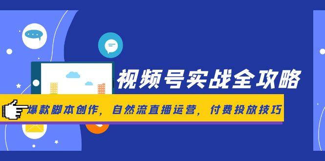 视频号实战全攻略，爆款脚本创作，自然流直播运营，付费投放技巧宝哥轻创业_网络项目库_分享创业资讯_最新网创免费网络项目资源宝哥网创资源项目库
