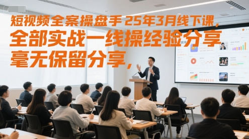 短视频全案操盘手25年3月线下课，全部实战一线操盘手经验分享，毫无保留分享，全是干货宝哥轻创业_网络项目库_分享创业资讯_最新网创免费网络项目资源宝哥网创资源项目库