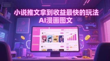 小说推文拿到收益最快的玩法，AI漫画图文宝哥轻创业_网络项目库_分享创业资讯_最新网创免费网络项目资源宝哥网创资源项目库