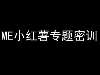ME小红薯专题密训-小红书电商教程宝哥轻创业_网络项目库_分享创业资讯_最新网创免费网络项目资源宝哥网创资源项目库