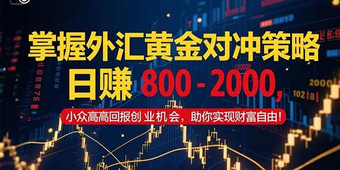 掌握外汇黄金对冲策略，日赚 800 – 2000，小众高回报创业机会，助你实…宝哥轻创业_网络项目库_分享创业资讯_最新网创免费网络项目资源宝哥网创资源项目库
