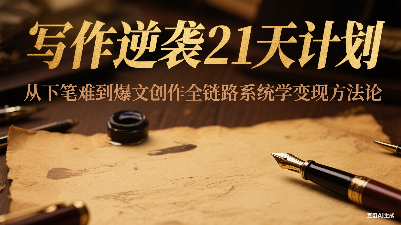 写作逆袭21天计划：从下笔难到爆文创作全链路系统学变现方法论宝哥轻创业_网络项目库_分享创业资讯_最新网创免费网络项目资源宝哥网创资源项目库