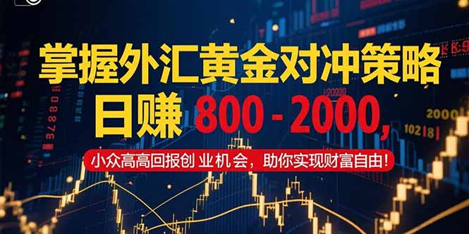 掌握外汇黄金对冲策略，日赚 800 – 2000，小众高回报创业机会，助你实…宝哥轻创业_网络项目库_分享创业资讯_最新网创免费网络项目资源宝哥网创资源项目库