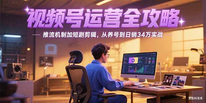 2025视频号运营全攻略，推流机制加短剧剪辑，从养号到日销34万实战宝哥轻创业_网络项目库_分享创业资讯_最新网创免费网络项目资源宝哥网创资源项目库
