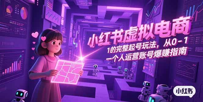 小红书虚拟电商，从0-1的完整起号玩法，一个人运营账号爆赚指南宝哥轻创业_网络项目库_分享创业资讯_最新网创免费网络项目资源宝哥网创资源项目库