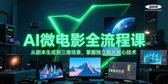 AI微电影全流程课，从剧本生成到三维场景，掌握独立制片核心技术宝哥轻创业_网络项目库_分享创业资讯_最新网创免费网络项目资源宝哥网创资源项目库