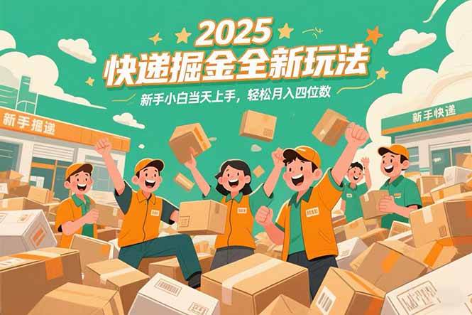 2025快递掘金全新玩法，新手小白当天上手，轻松月入四位数！宝哥轻创业_网络项目库_分享创业资讯_最新网创免费网络项目资源宝哥网创资源项目库