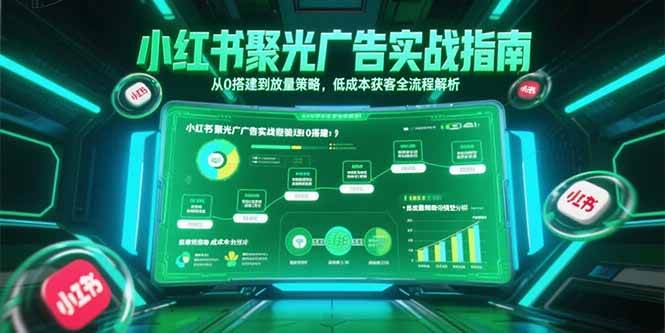 小红书聚光广告实战指南，从0搭建到放量策略，低成本获客全流程解析宝哥轻创业_网络项目库_分享创业资讯_最新网创免费网络项目资源宝哥网创资源项目库