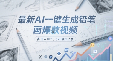 最新AI一键生成铅笔画爆款视频,多平台分发,日 入1k+,小白轻松上手 最新AI一键生成铅笔画爆款视频,多平台分发,日 入1k+,小白轻松上手