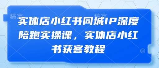 实体店小红书同城IP深度陪跑实操课，实体店小红书获客教程宝哥轻创业_网络项目库_分享创业资讯_最新网创免费网络项目资源宝哥网创资源项目库