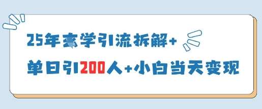 25年国学引流拆解+单日引200人+小白当天就能变现 25年国学引流拆解+单日引200人+小白当天就能变现