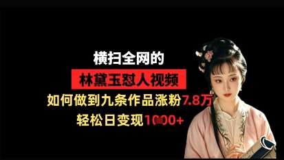 横扫全网的林黛玉怼人视频,如何做到九条作品涨粉7.8万,轻松日变现1k 横扫全网的林黛玉怼人视频,如何做到九条作品涨粉7.8万,轻松日变现1k