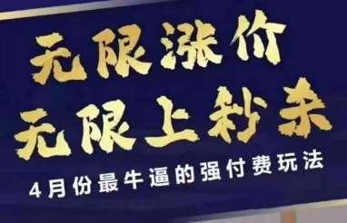 4月12号拼多多线上课，无限涨价，无限上秒杀，4月份最牛逼的强付费玩法宝哥轻创业_网络项目库_分享创业资讯_最新网创免费网络项目资源宝哥网创资源项目库