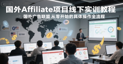 国外Affiliate项目线下实训教程，国外广告联盟从零开始的具体操作全流程宝哥轻创业_网络项目库_分享创业资讯_最新网创免费网络项目资源宝哥网创资源项目库