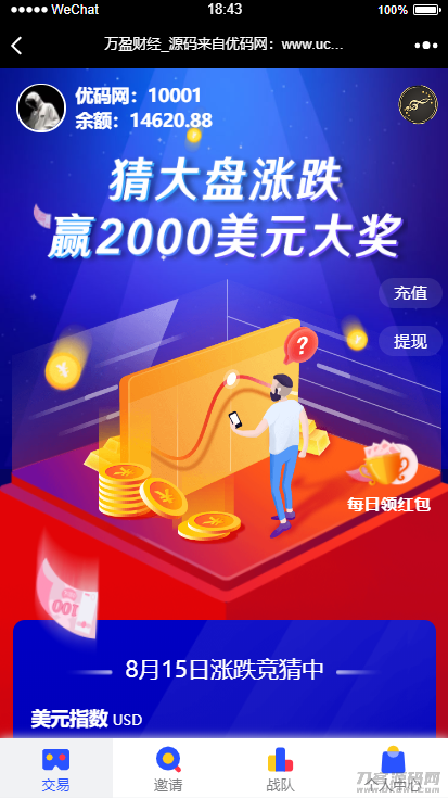 【USDT指数涨跌】蓝色UI二开币圈万盈财经币圈源码K线正常宝哥轻创业_网络项目库_分享创业资讯_最新网创免费网络项目资源宝哥网创资源项目库