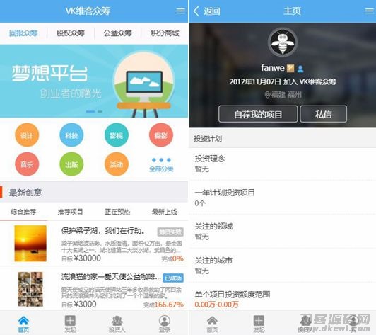 VK维客众筹网整站源码+手机端众筹网站系统源码下载宝哥轻创业_网络项目库_分享创业资讯_最新网创免费网络项目资源宝哥网创资源项目库