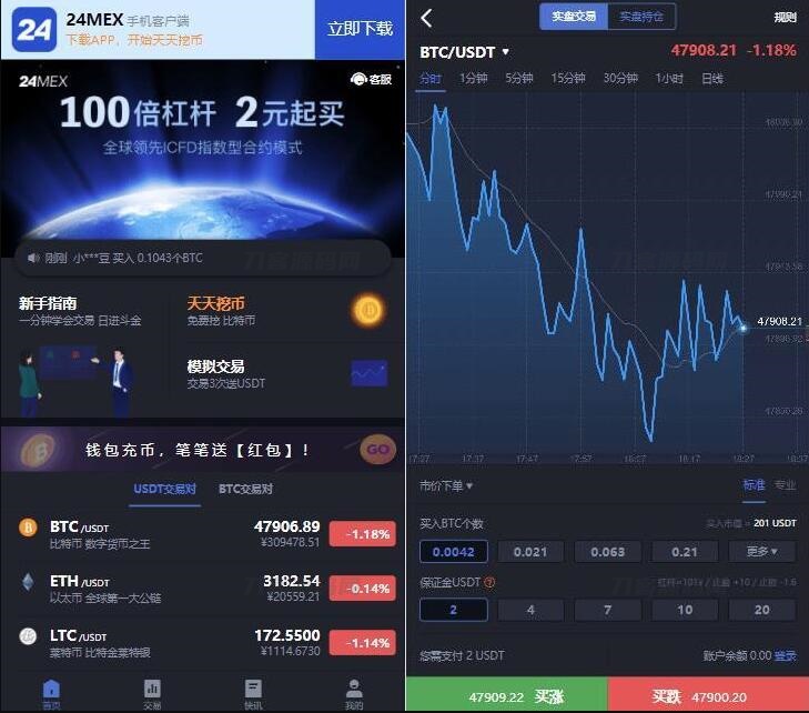 区块链交易所 24MEX 差价合约交易所系统 BTC币安火币合约 杠杆交易 法币 OTC 数字资产交易宝哥轻创业_网络项目库_分享创业资讯_最新网创免费网络项目资源宝哥网创资源项目库
