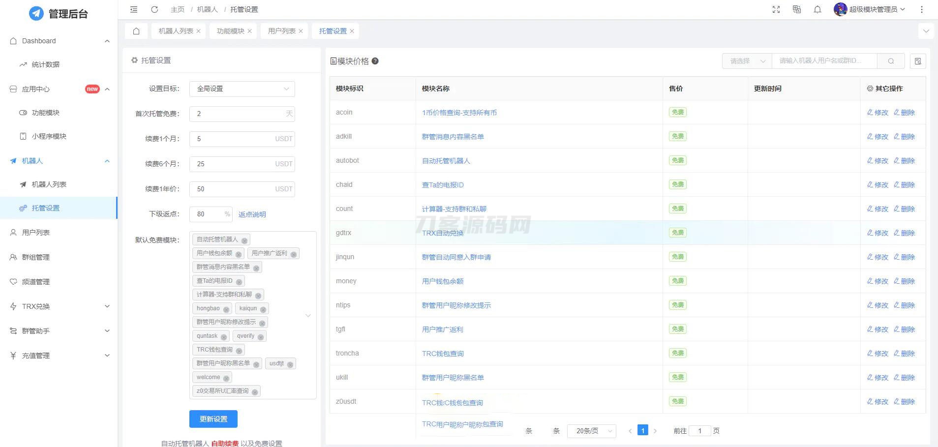 全功能tgbot/Telegram机器人多功能有后台版源码宝哥轻创业_网络项目库_分享创业资讯_最新网创免费网络项目资源宝哥网创资源项目库