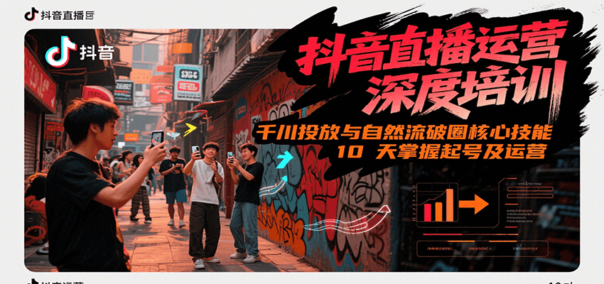 抖音直播运营深度培训，千川投放与自然流核心技能，10天掌握起号及运营(6-7月新课)宝哥轻创业_网络项目库_分享创业资讯_最新网创免费网络项目资源宝哥网创资源项目库