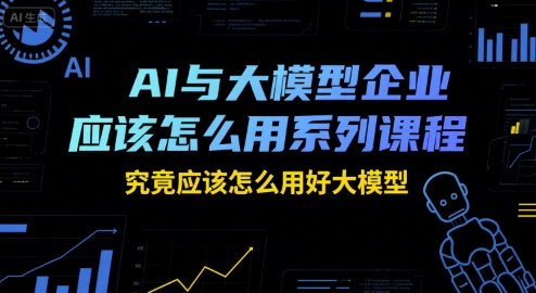 AI与大模型企业应该怎么用系列课程，究竟应该怎么用好大模型宝哥轻创业_网络项目库_分享创业资讯_最新网创免费网络项目资源宝哥网创资源项目库
