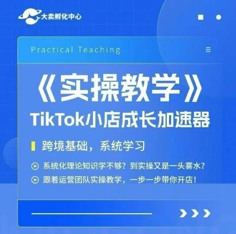 大卖家孵化中心TikTok实操课，TikTok小店成长加速器，跨境基础系统学习，一步一步带你开店宝哥轻创业_网络项目库_分享创业资讯_最新网创免费网络项目资源宝哥网创资源项目库