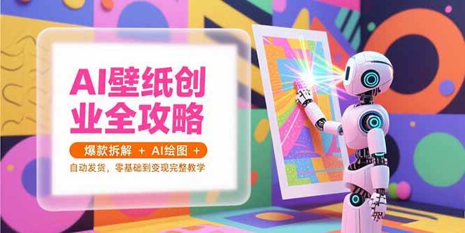 AI壁纸创业全攻略，爆款拆解+AI绘图+自动发货，零基础到变现完整教学宝哥轻创业_网络项目库_分享创业资讯_最新网创免费网络项目资源宝哥网创资源项目库