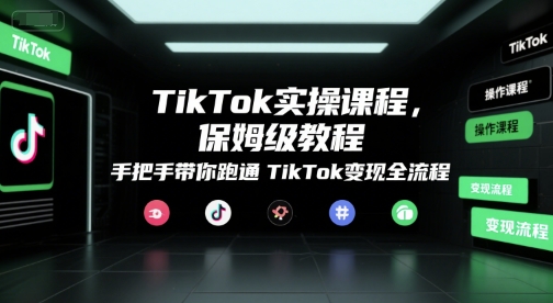 TikTok实操课程，保姆级教程，手把手带你跑通TikTok变现全流程宝哥轻创业_网络项目库_分享创业资讯_最新网创免费网络项目资源宝哥网创资源项目库